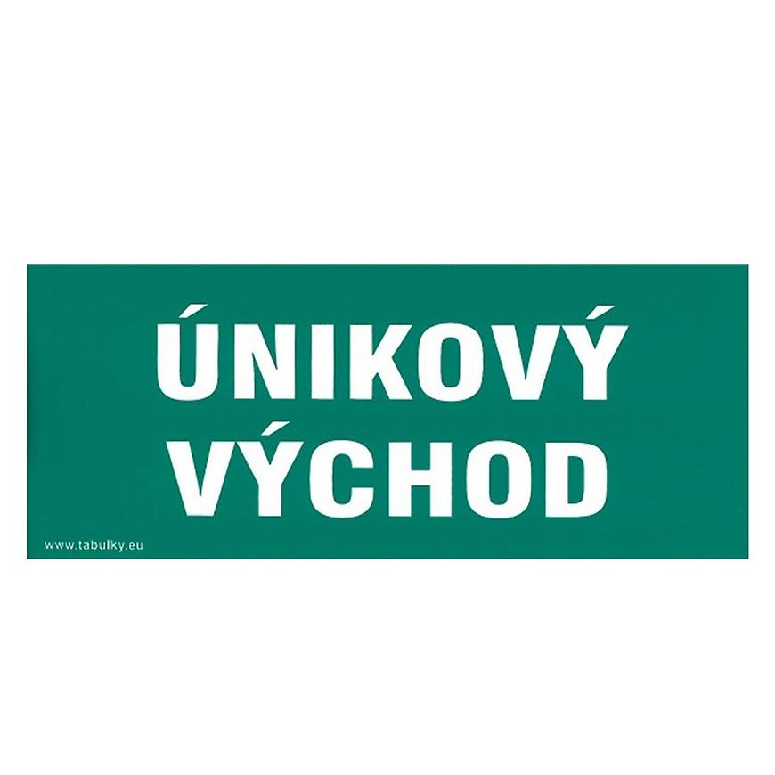 Únikový východ 210x87 mm samolepka