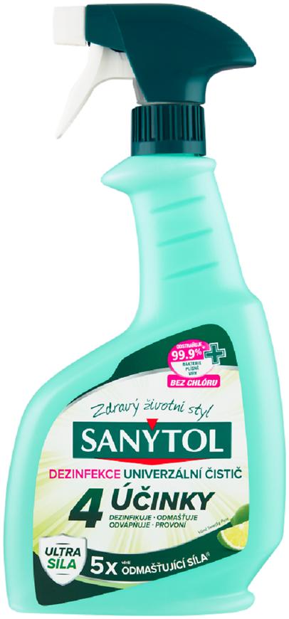 E-shop SANYTOL Dezinfekčný univerzálny čistič – 4 účinky