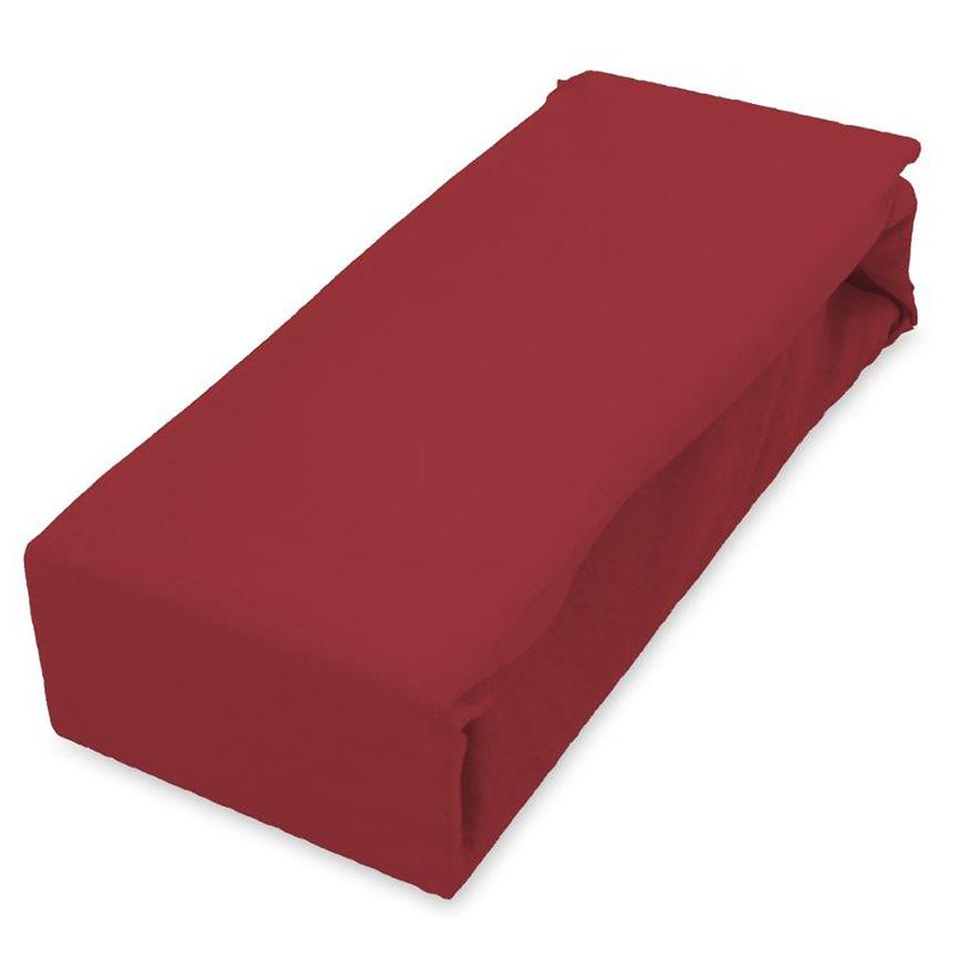 Plachta jersey s gumičkou 140x200 červená