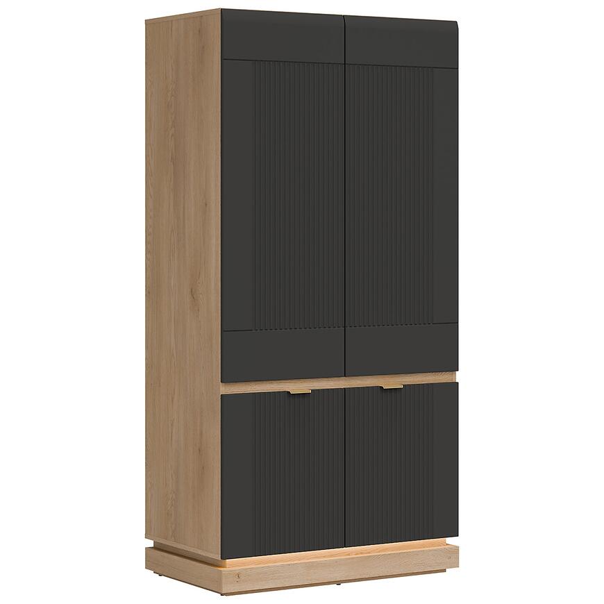 Skriňa 2d Milton Ml08 Dub Crem Torro Antracit