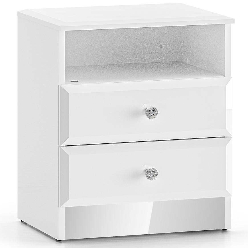 Nočný stolíkGlamour 04 Biela Lesk