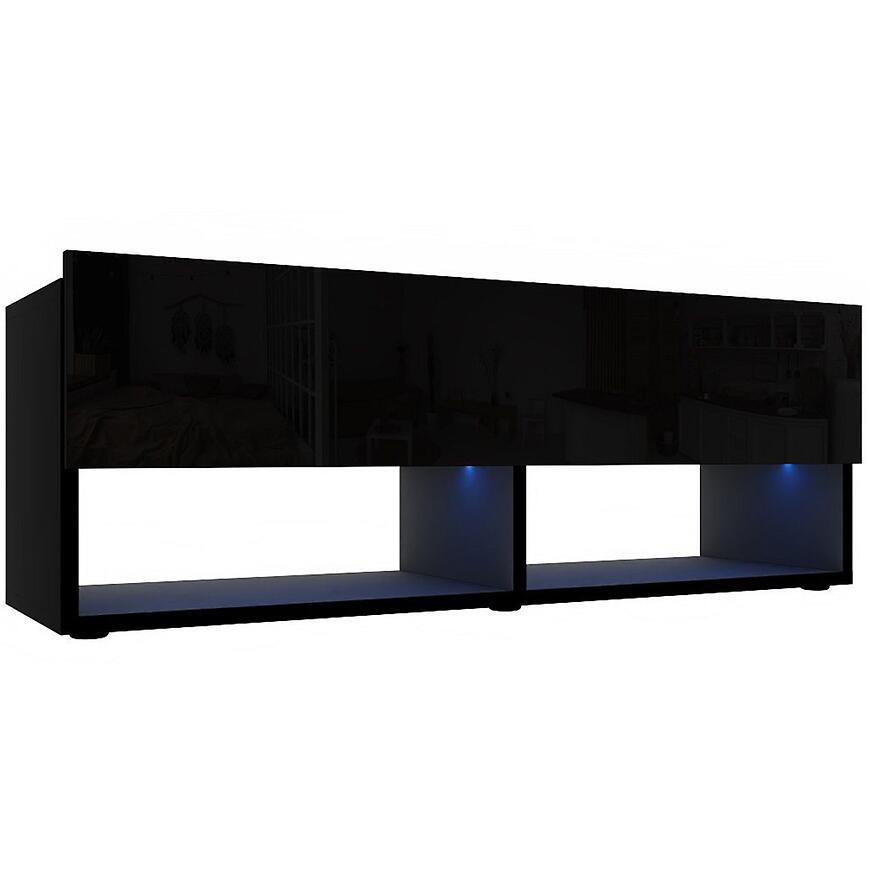 TV stolík Izumi 105 BL čierna mat/lesk