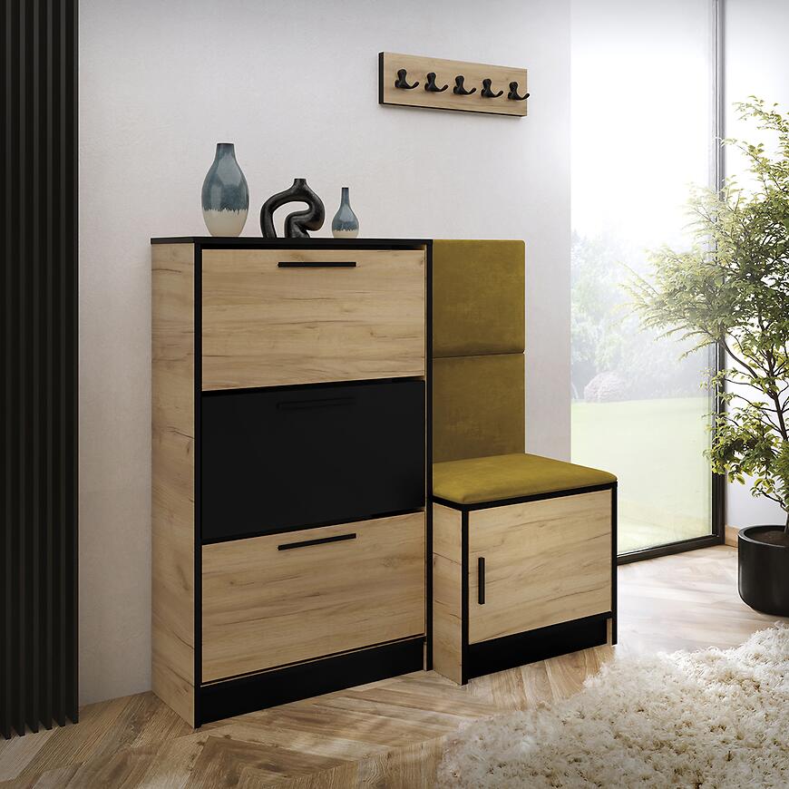 Skrinka na topánky Kpl Foli Craft + Žltá (KRONOS 01)