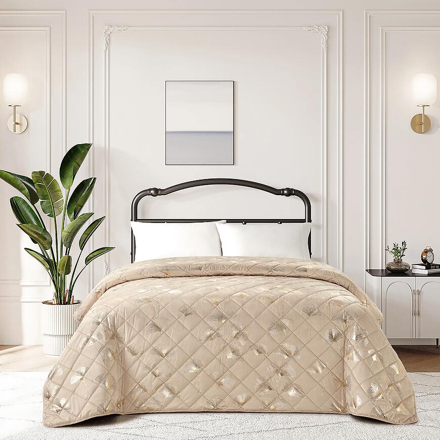 Prikrývka na posteľ Jola RQ-015 220x250 cm béžová