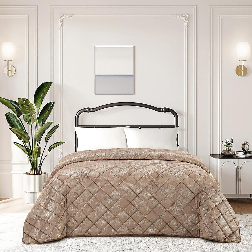 Prikrývka na posteľ Klaudia RQ-198 220x250 cm hnedá