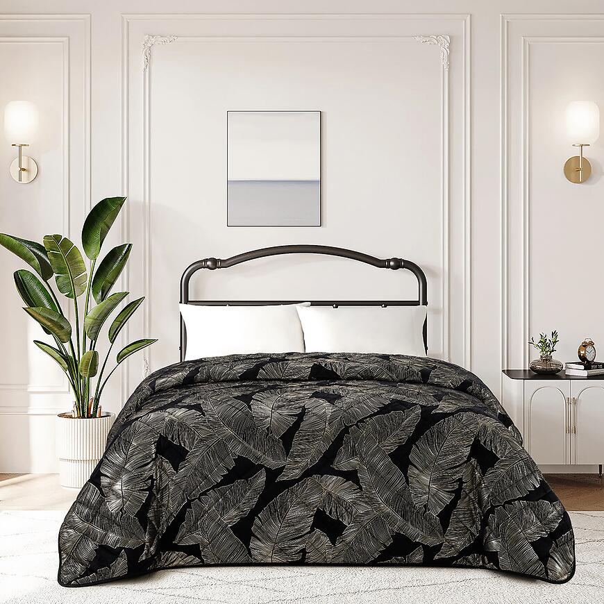 Prikrývka na posteľ Klaudia RQ-198 220x250 cm čierna