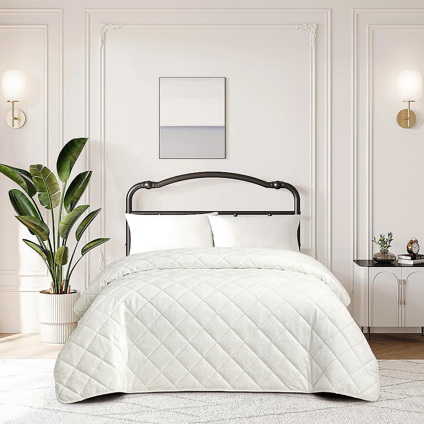 Prikrývka na posteľ Anna RQ-088 170x220 cm biela