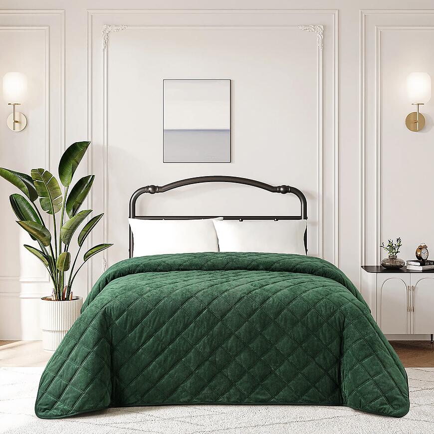 Prikrývka na posteľ Ela RQ-110 170x220 cm zelená