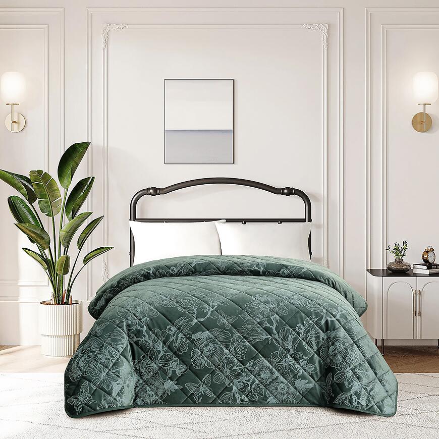 Prikrývka na posteľ Elena RQ-102 220x250 cm zelená