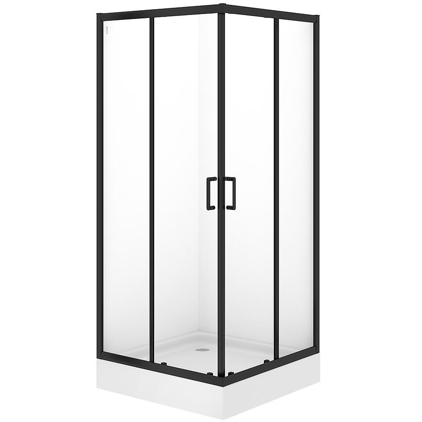 Sprchový kút štvorcový Brasco 90x90x190 black S168-008