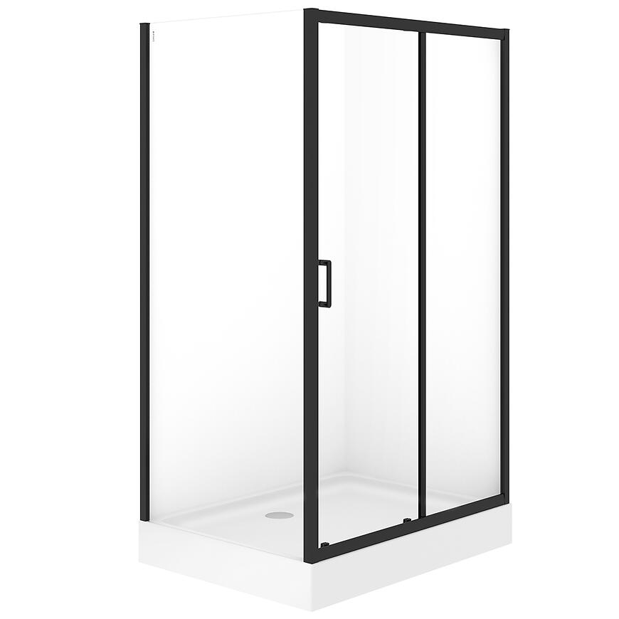 Sprchový kút obdĺžnikový Brasco Slide 120x90x190 black S168-016