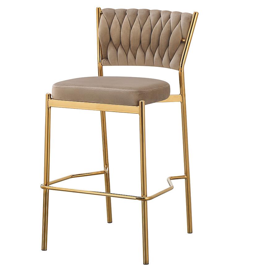 Barová Stolička Glamour 12515 béžová/zlatá