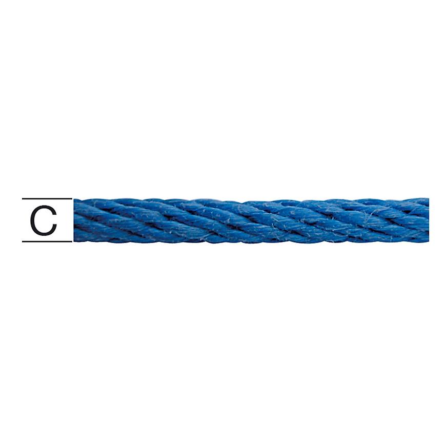 Polypropylén Lano pletené modré – Priemer 8 mm - Tovar na Mieru