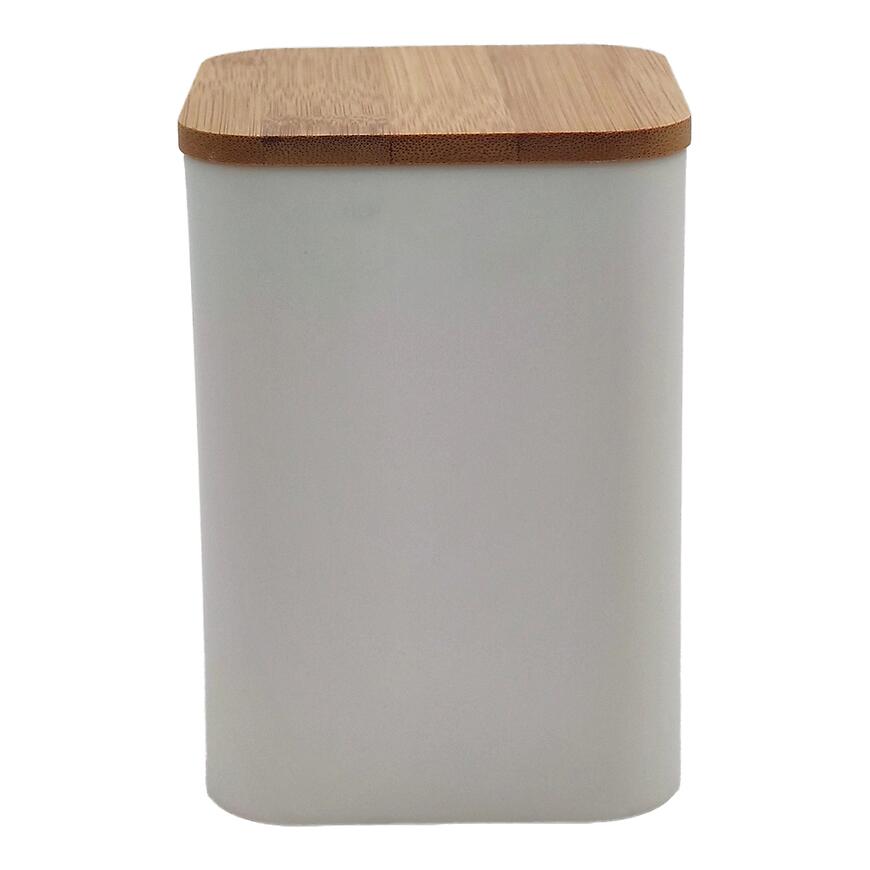 Kontajner s bambusovým vekom white FTC698 9x9x13,5h cm