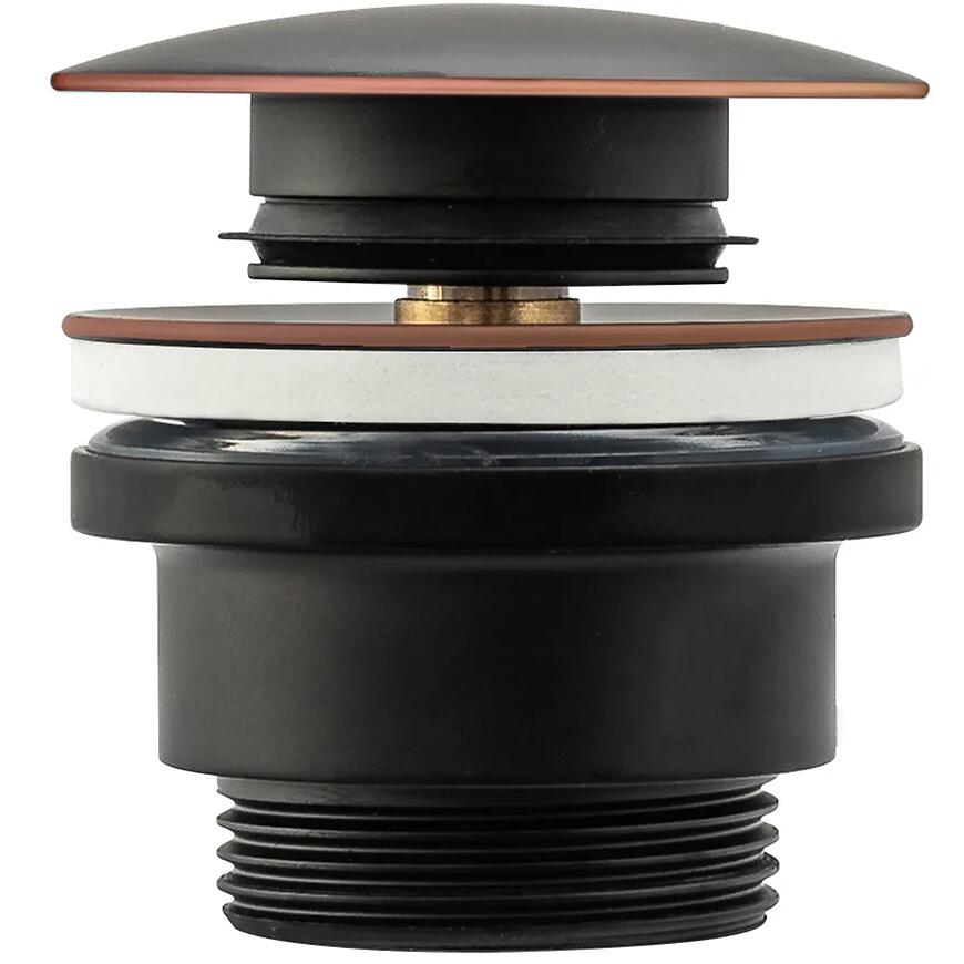 Umývadlová výpust univerzálna klik-klak Rea čierna patina