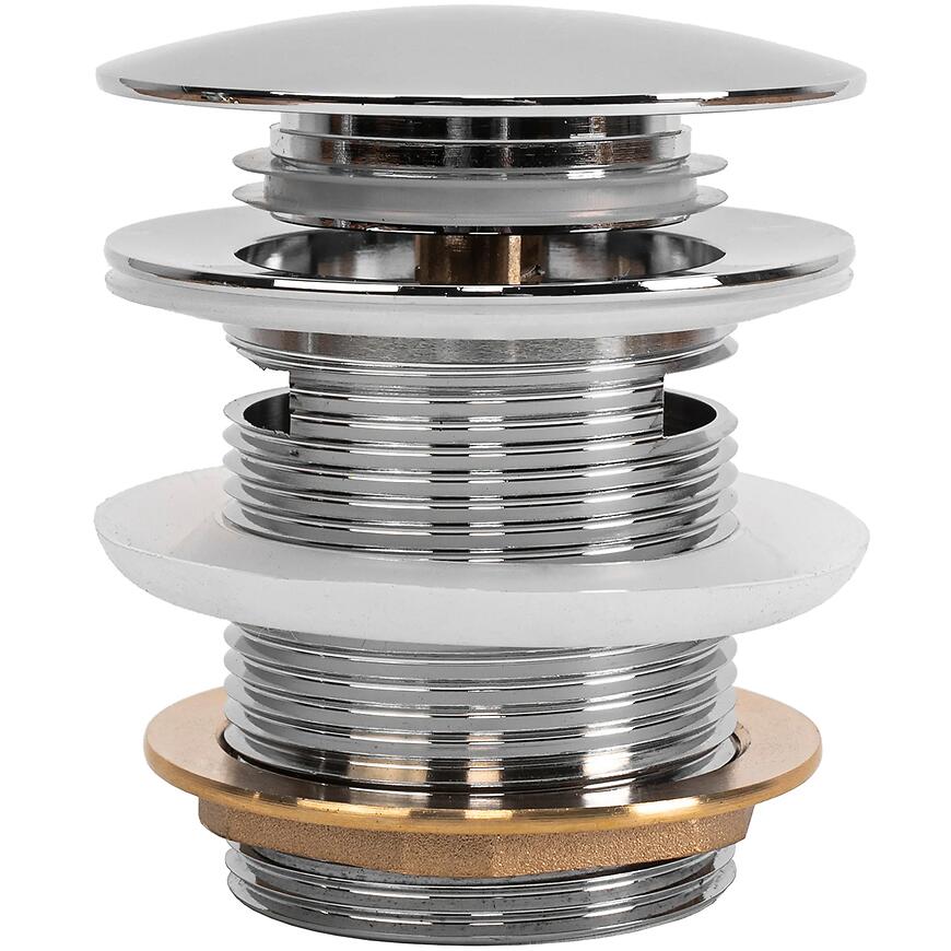 Vaňový výpust s prepadom klik-klak Rea chróm 6 cm