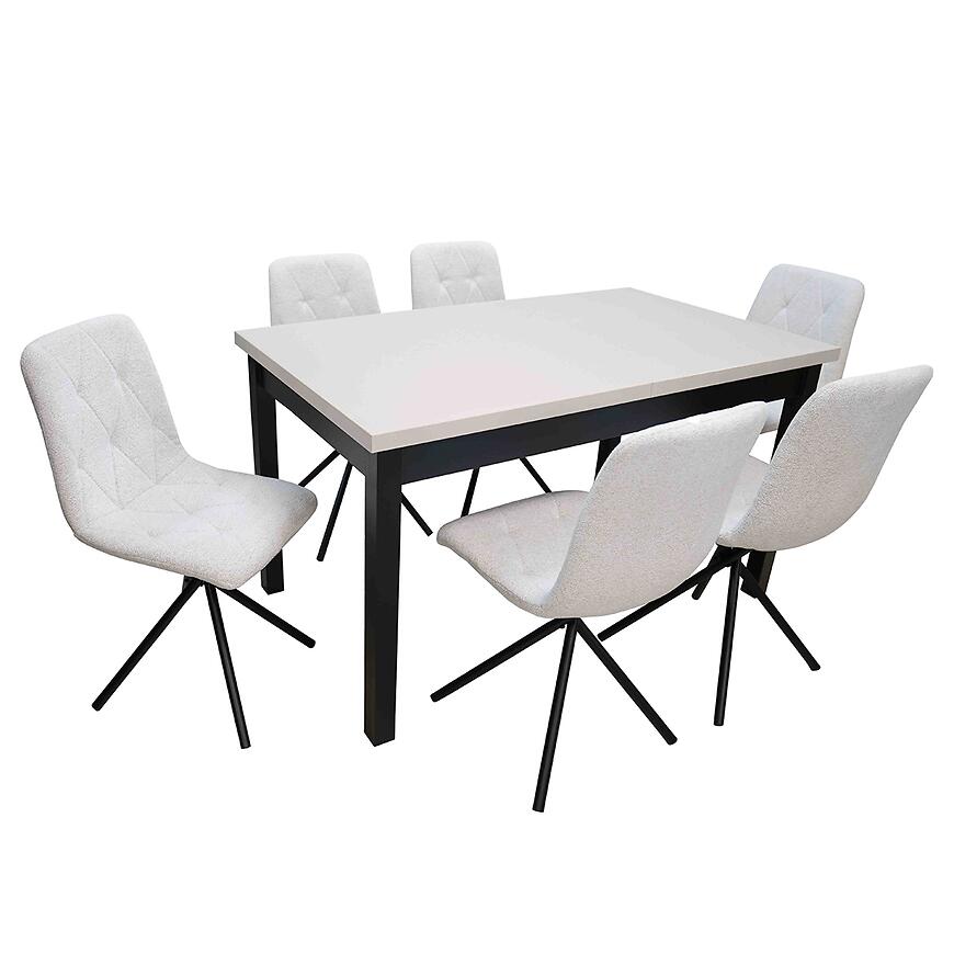 Jedálenská zostava1+6 Suzan kašmír/čierna