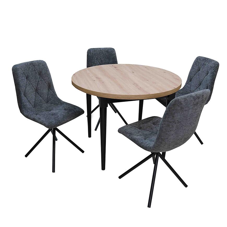 Jedálenská zostava1+4 Nina artisan/čierna