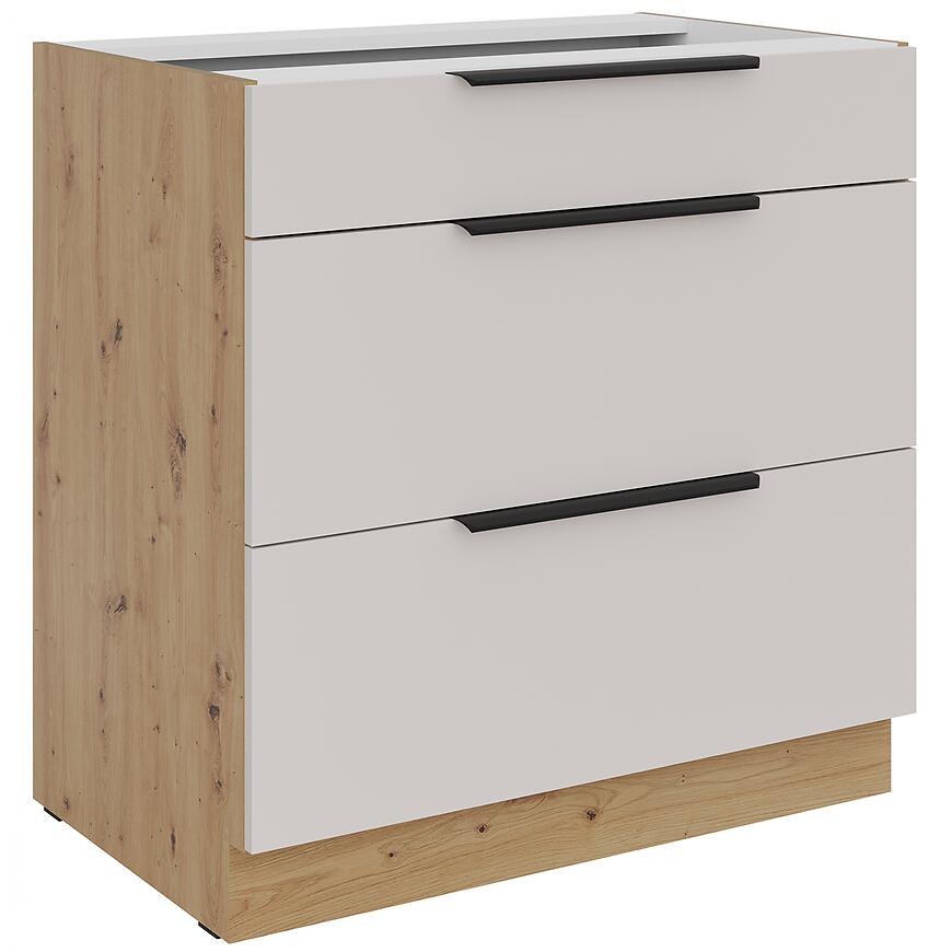 Kuchynská skrinka Solea cashmere/artisan 80D 3S BB