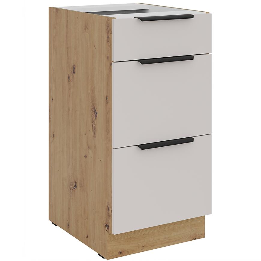 Kuchynská skrinka Solea cashmere/artisan 40D 3S BB