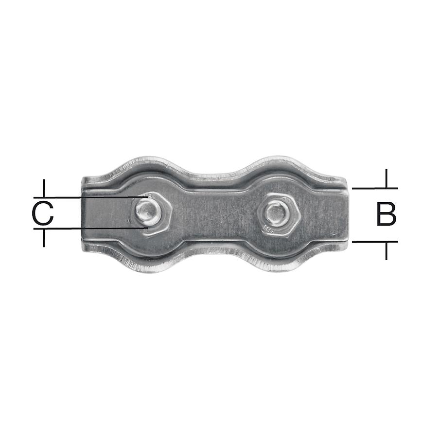 Žľabová svorka pozinkovaná do 2 mm