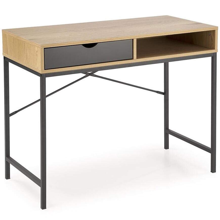 Písací stôl B-50 dub zlatý/čierna