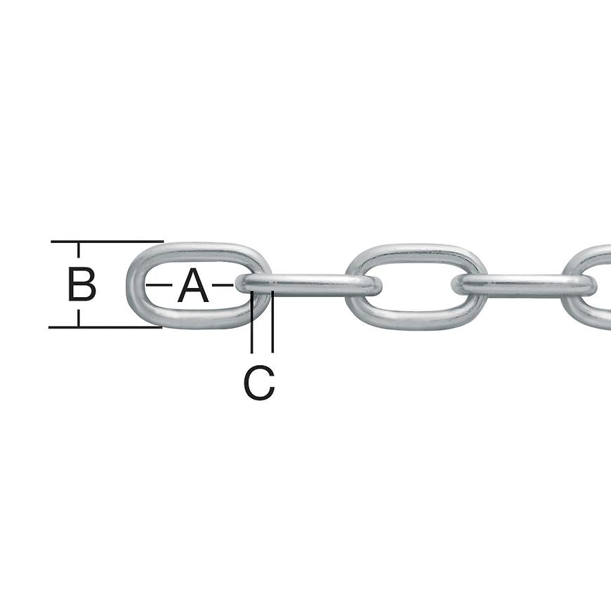 Technická Reťaz Okrúhla Pozinkovaný – Priemer 6 mm - Tovar na Mieru