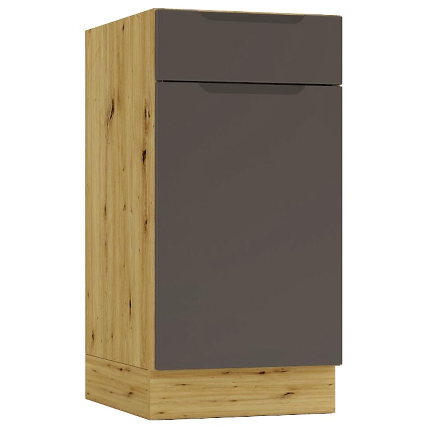 Kuchynská skrinka Cosmo Isabel D40s/1 P/L Mocca Grey/Dub Artisan