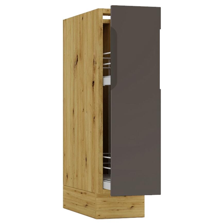 Kuchynská skrinka Cosmo Isabel D20 Cargo+Kôš Mocca Grey/Dub Artisan