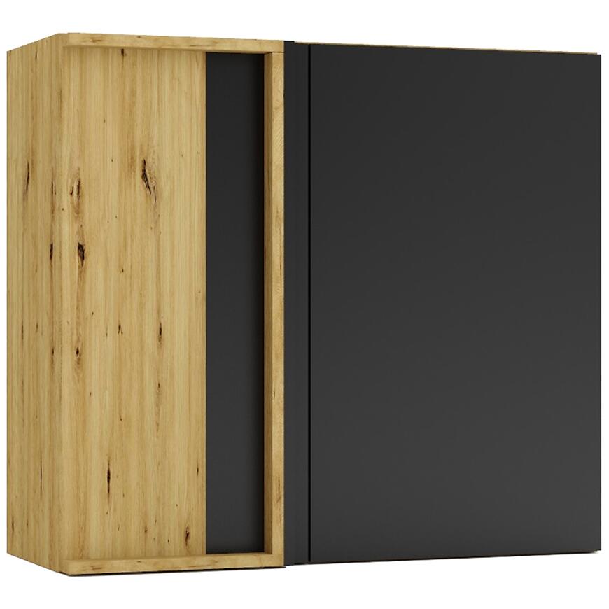 Kuchynská skrinka Cosmo Isabel Wnp P/L Čierny hrášok/Dub Artisan