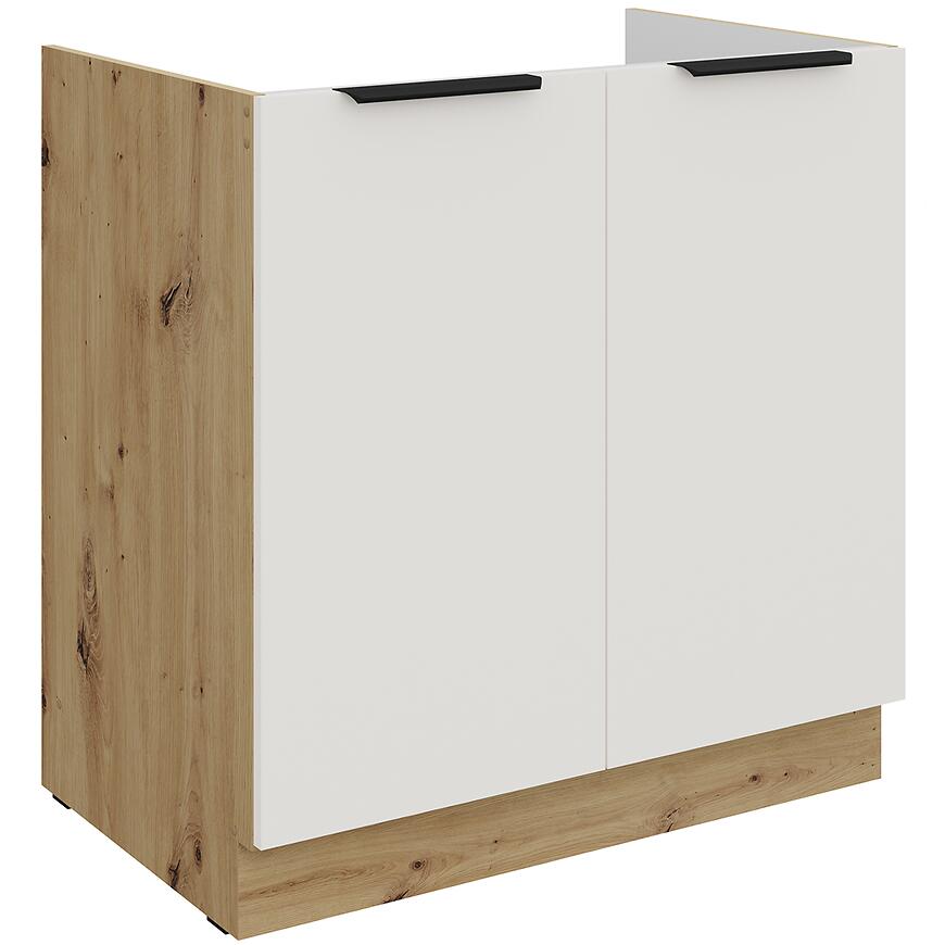 Kuchynská skrinka Aria-Wh/Ar Anti Fingerprint 80zl 2f Bb