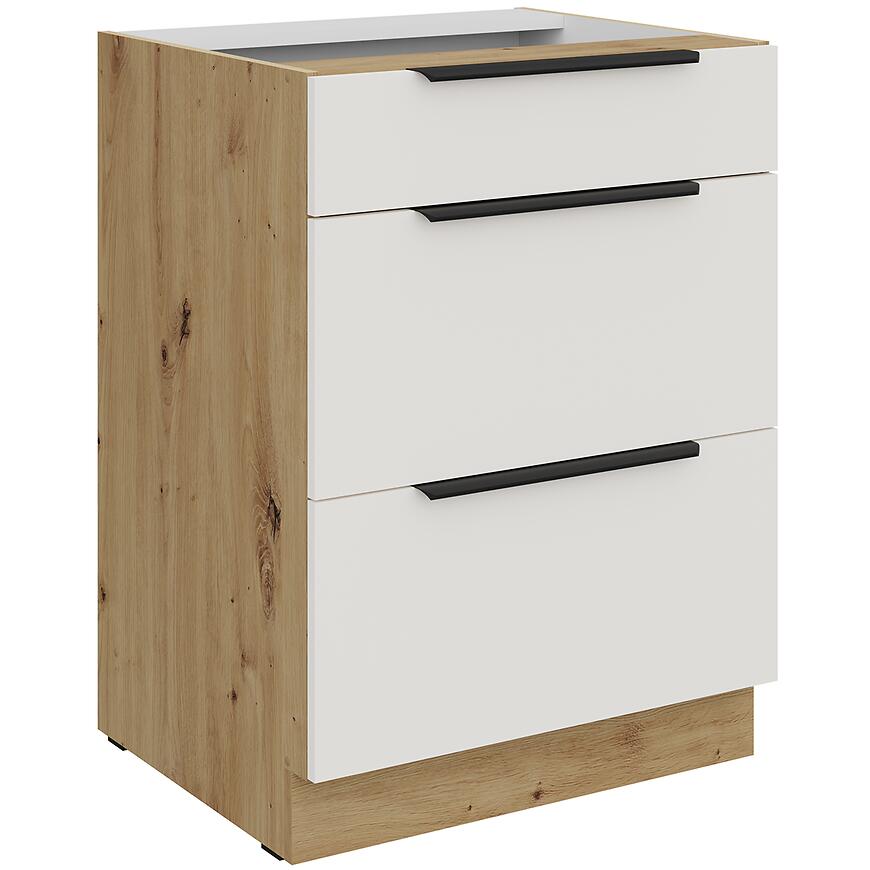 Kuchynská skrinka Aria-Wh/Ar Anti Fingerprint 60d 3s Bb