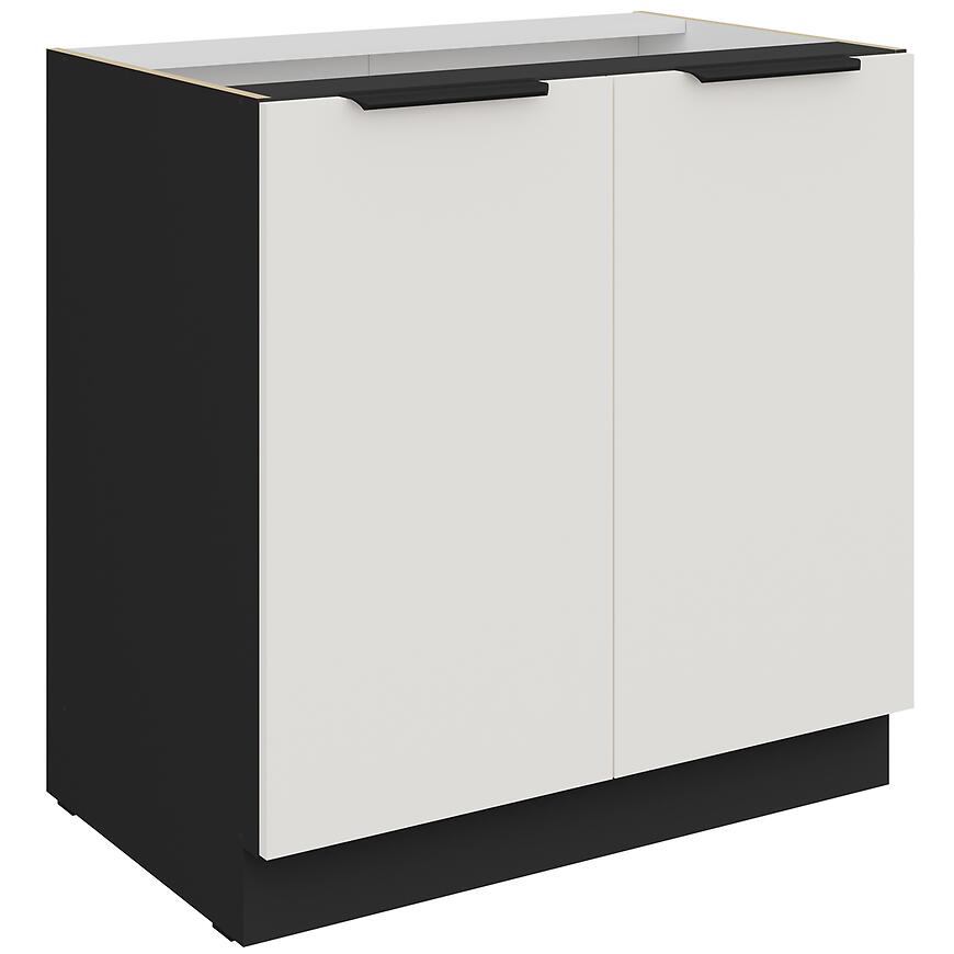 Kuchynská skrinka Aria-Wh/Bl Anti Fingerprint 80d 2f Bb