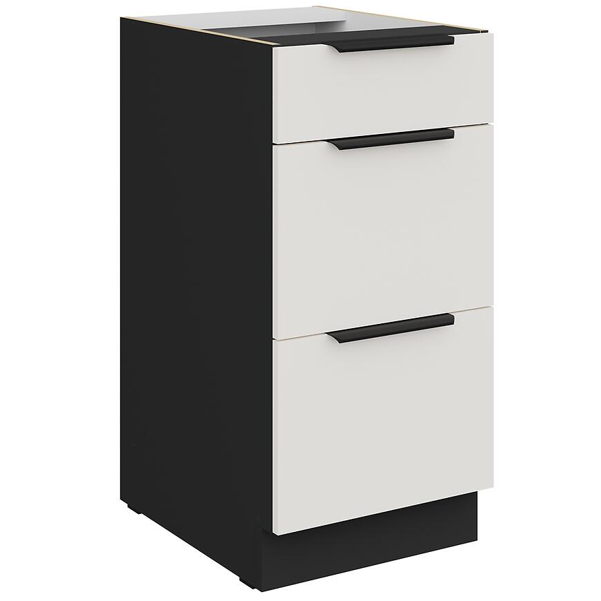 Kuchynská skrinka Aria-Wh/Bl Anti Fingerprint 40d 3s Bb