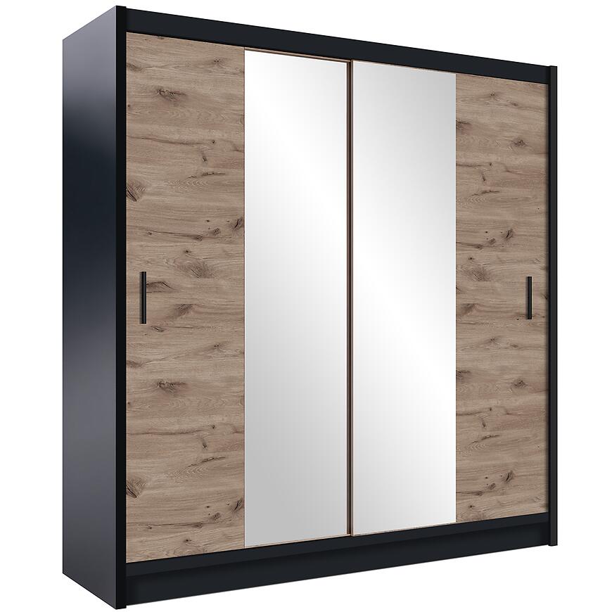 Skrina Lizbona 2 203 Čierny / Dub Viking