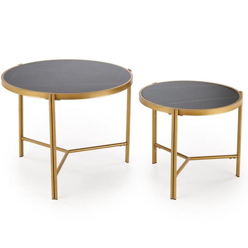 Konferenčný stolík Fatima čierna mramor/zlatá