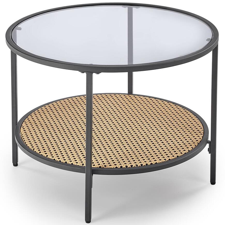 Konferenčný stolík Dakota dymový/čierna