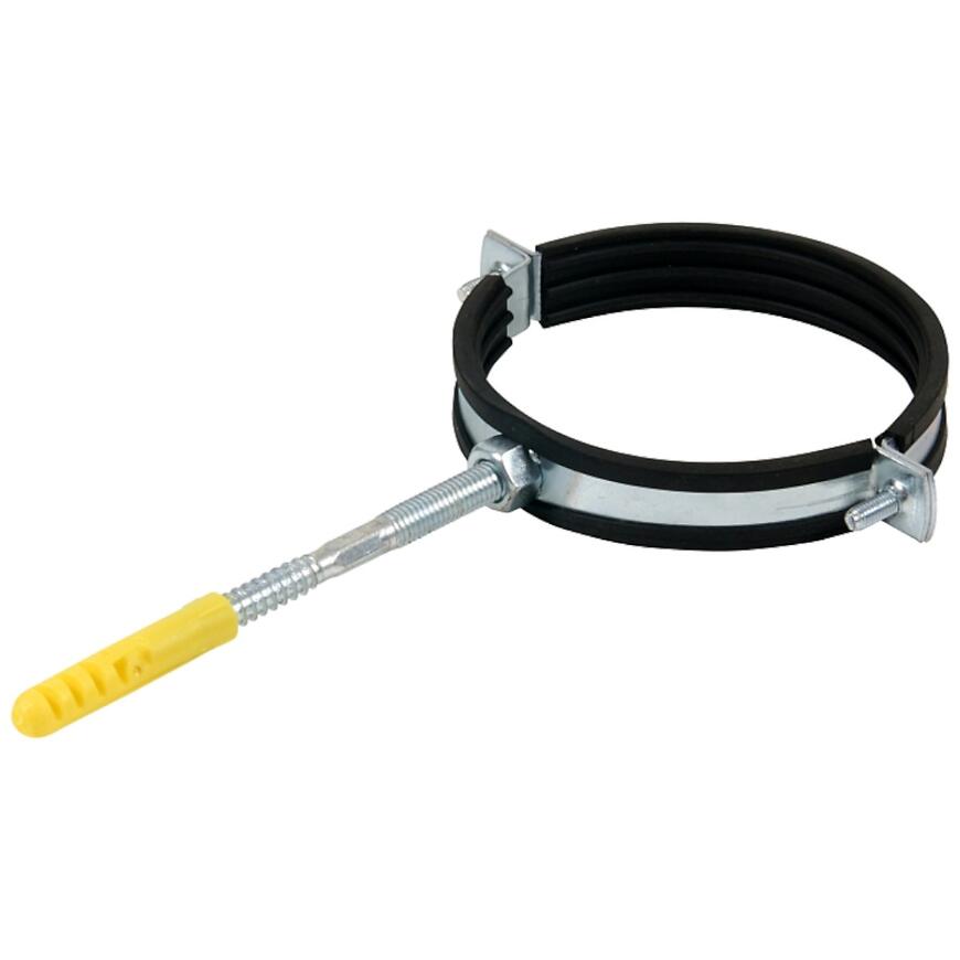 Kovová objímka na rúry s hmoždinkou a tesnením 4" x 106-111