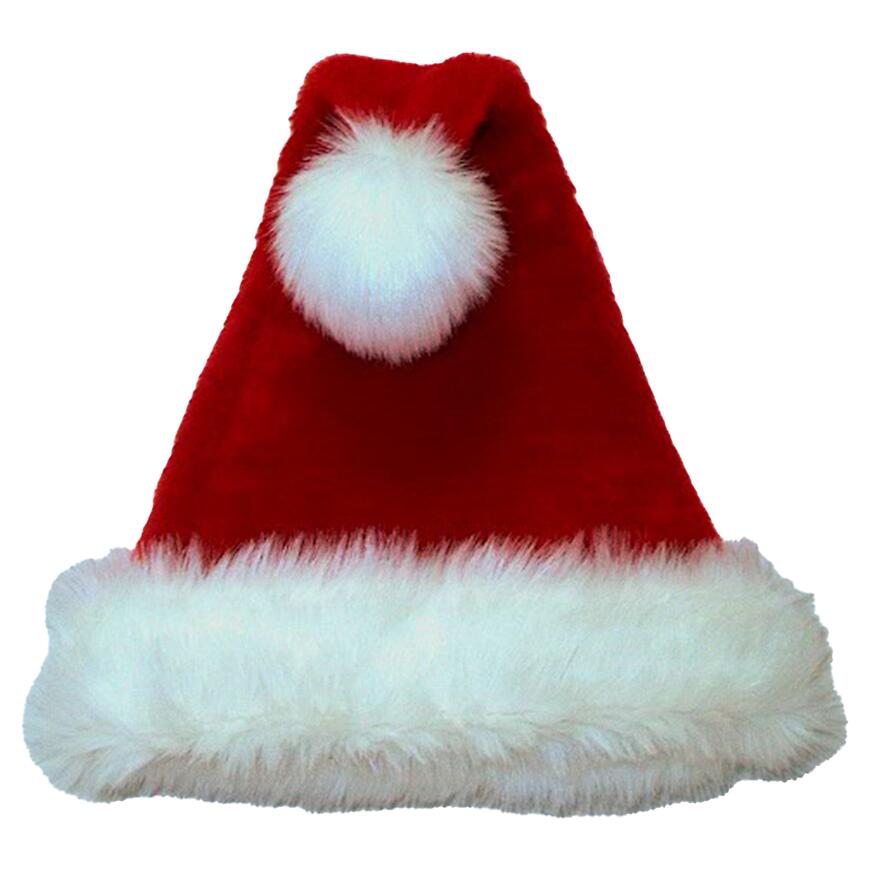 Plyšová mikulášska čiapka 47x30 cm 550093