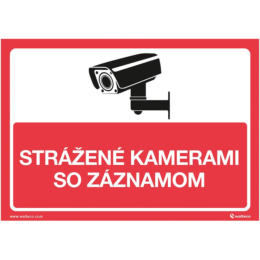 Strážené kamerami zo záznamom – červený A5, 148 x 210 mm