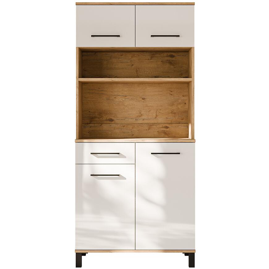 Príborník Linda Biely/Dub Lancelot 80 (VIGO)