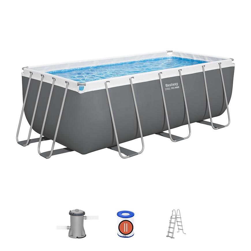 E-shop Obdĺžnikový bazén s rámom 4,12 x 2,01 x 1,22 m BESTWAY 56456