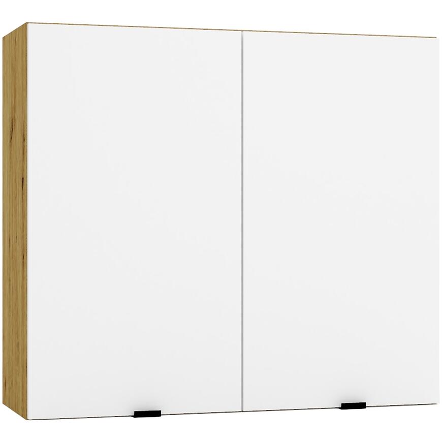 Kuchynská skrinka Cosmo Gianna W80 Biely Aljašský/DubArtisan