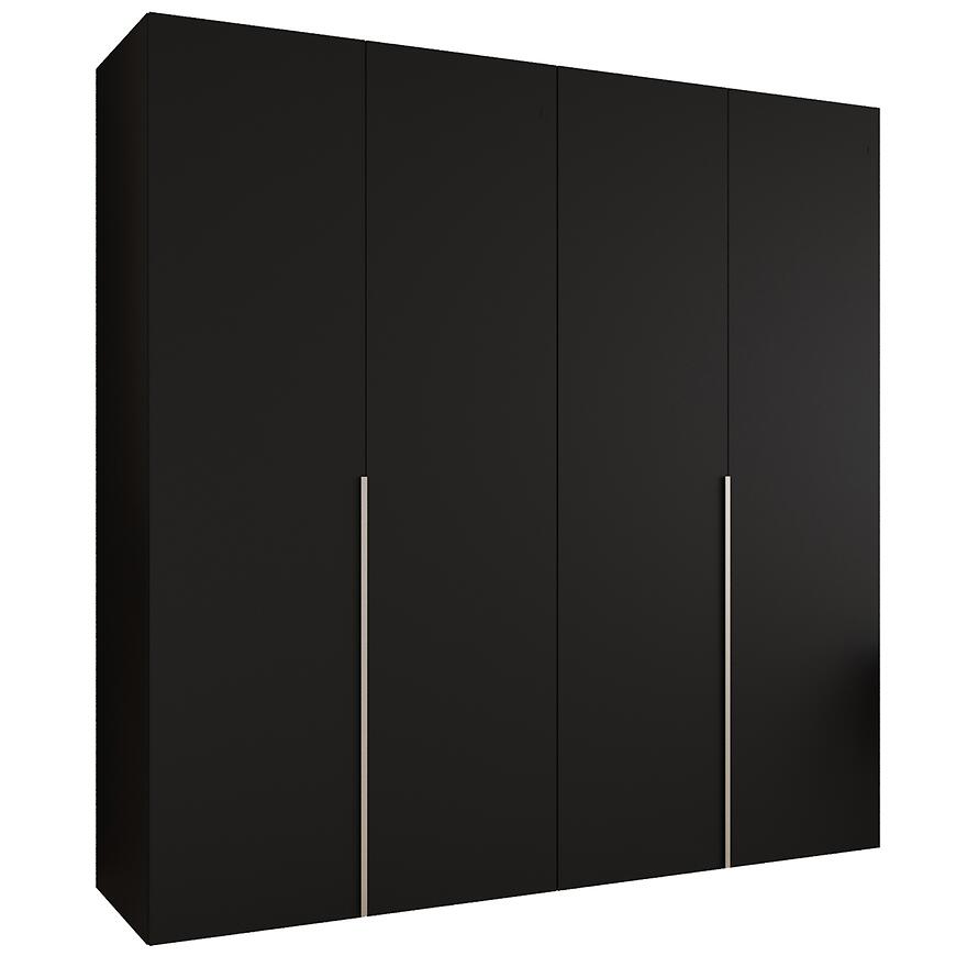 Skriňa Alicante I 200 čierna/strieborný