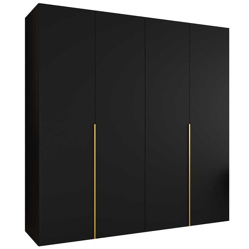 Skriňa Alicante I 200 čierna/zlatá