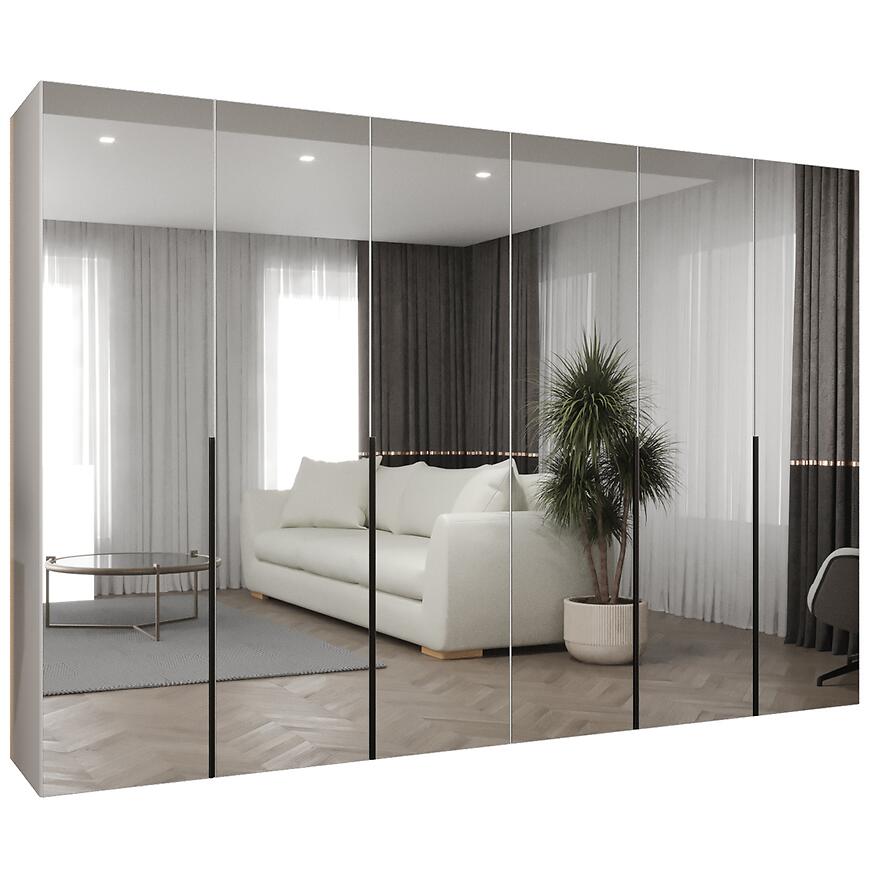 Skriňa Alicante III 300 biela/čierna