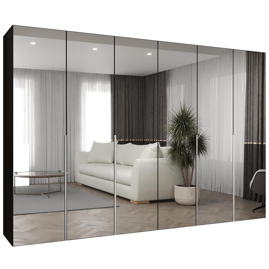 Skriňa Alicante III 300 čierna/strieborný