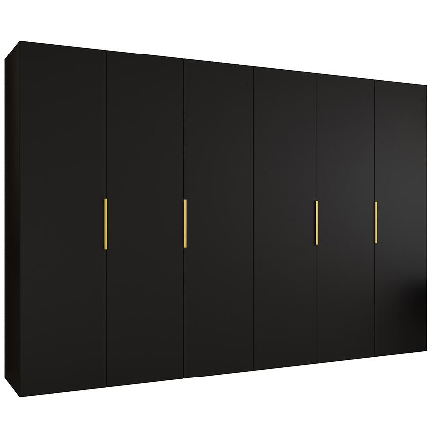 Skriňa Marbella I 300 čierna/zlatá