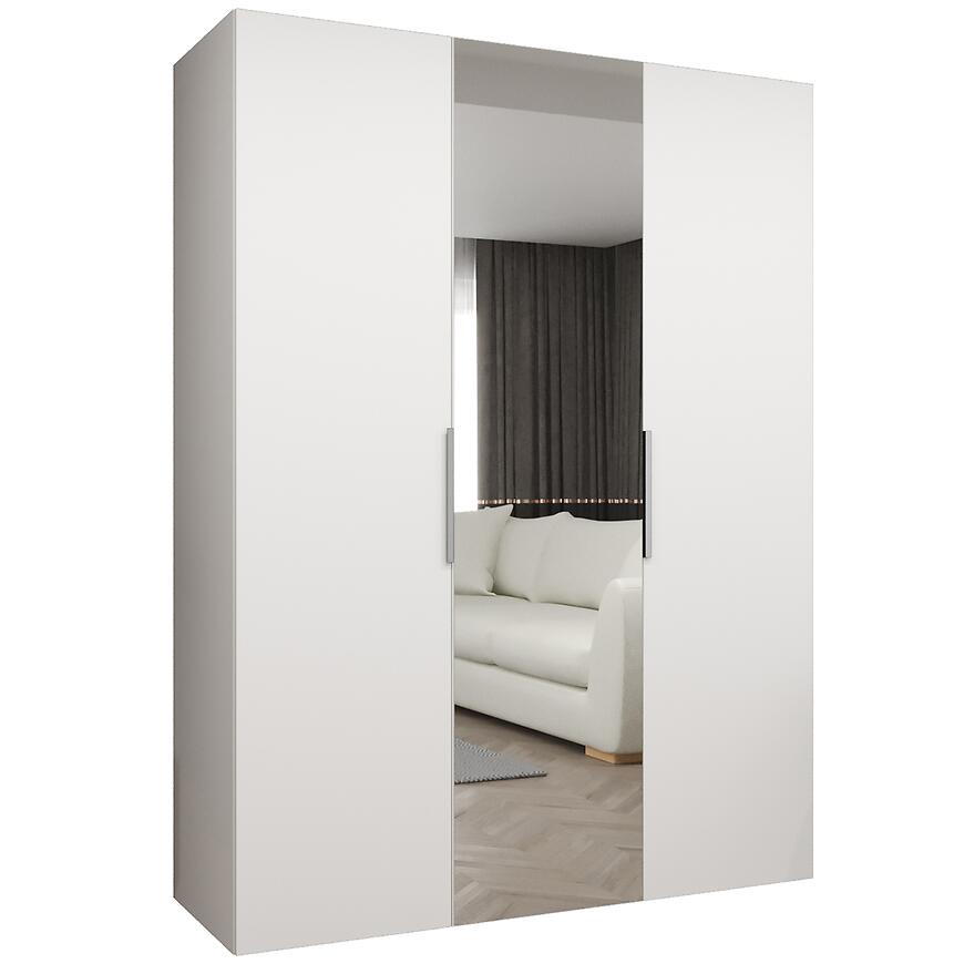 Skriňa Marbella II 150 biela/strieborný