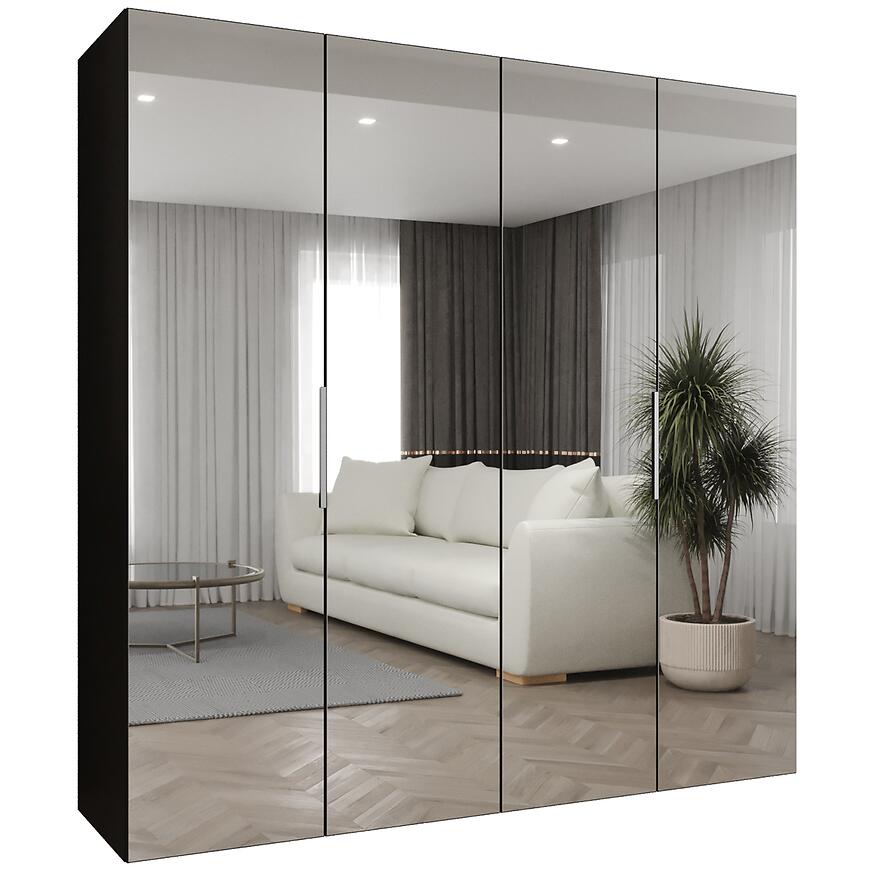 Skriňa Marbella III 200 čierna/strieborný